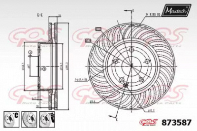 MAXTECH 8735876880 -  Тормозной диск