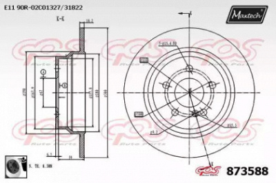 MAXTECH 8735880060 -  Тормозной диск