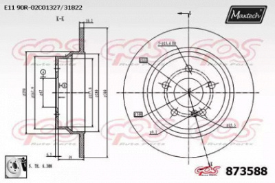 MAXTECH 8735880080 -  Тормозной диск