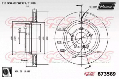 MAXTECH 8735890060 -  Тормозной диск