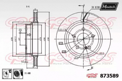 MAXTECH 8735896060 -  Тормозной диск