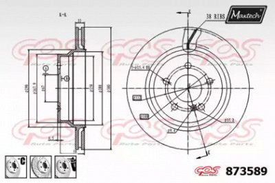 MAXTECH 8735896980 -  Тормозной диск