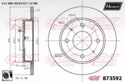 MAXTECH 8735920060 -  Тормозной диск