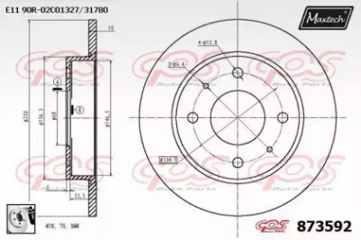 MAXTECH 8735920080 -  Тормозной диск