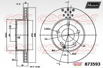 MAXTECH 8735936880 -  Тормозной диск