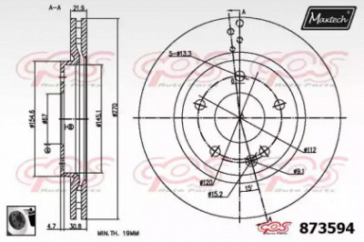 MAXTECH 8735940060 -  Тормозной диск