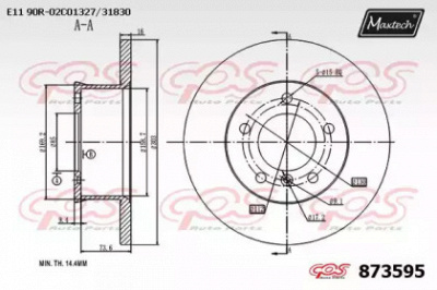 MAXTECH 8735950000 -  Тормозной диск