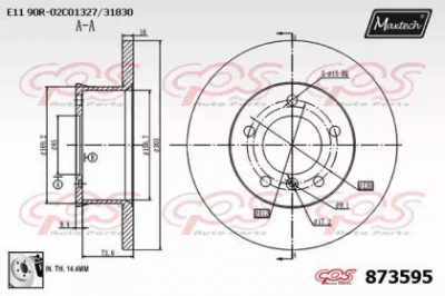 MAXTECH 8735950080 -  Тормозной диск