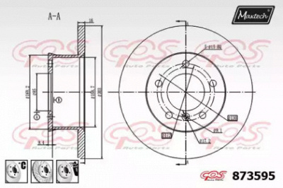 MAXTECH 8735956880 -  Тормозной диск