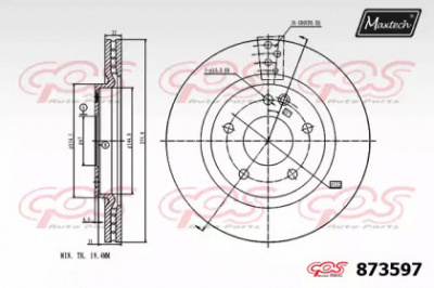 MAXTECH 8735970000 -  Тормозной диск