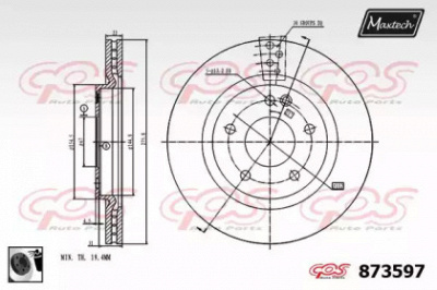 MAXTECH 8735970060 -  Тормозной диск