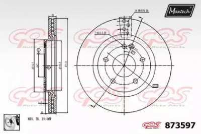MAXTECH 8735970080 -  Тормозной диск