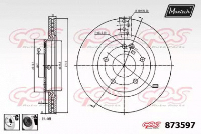 MAXTECH 8735976060 -  Тормозной диск
