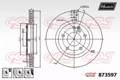 MAXTECH 8735976980 -  Тормозной диск