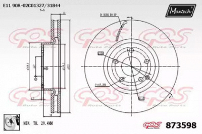MAXTECH 8735980080 -  Тормозной диск