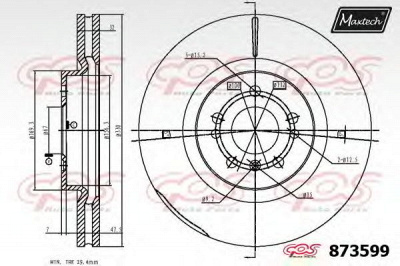 MAXTECH 8735996980 -  Тормозной диск