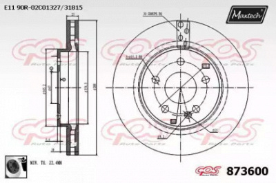 MAXTECH 8736000060 -  Тормозной диск