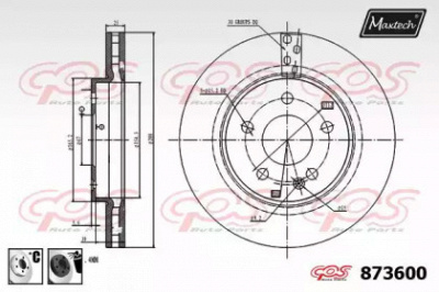 MAXTECH 8736006060 -  Тормозной диск