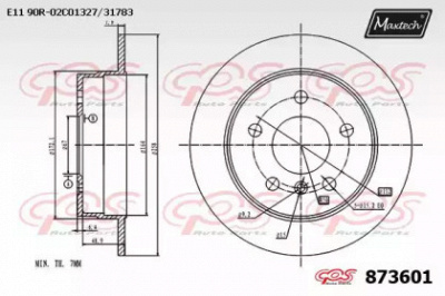 MAXTECH 8736010000 -  Тормозной диск