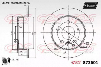 MAXTECH 8736010060 -  Тормозной диск