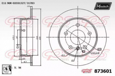 MAXTECH 8736010080 -  Тормозной диск