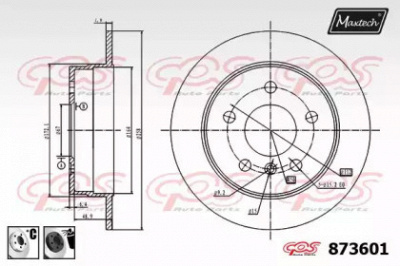 MAXTECH 8736016060 -  Тормозной диск
