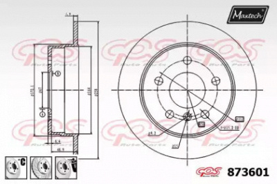 MAXTECH 8736016980 -  Тормозной диск