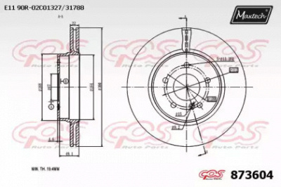 MAXTECH 8736040000 -  Тормозной диск