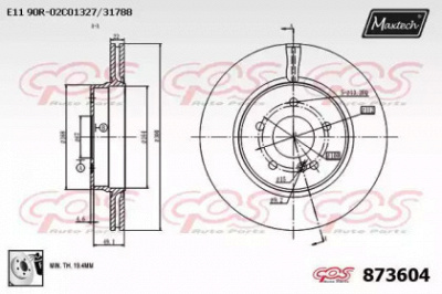 MAXTECH 8736040080 -  Тормозной диск