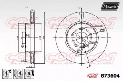 MAXTECH 8736046880 -  Тормозной диск