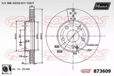 MAXTECH 8736090060 -  Тормозной диск