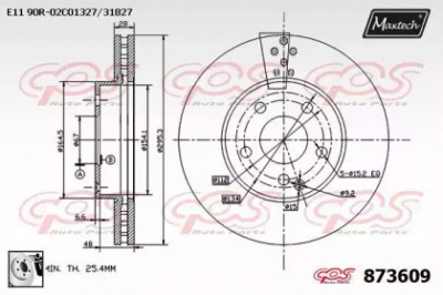 MAXTECH 8736090080 -  Тормозной диск
