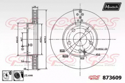 MAXTECH 8736096060 -  Тормозной диск
