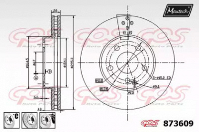 MAXTECH 8736096980 -  Тормозной диск