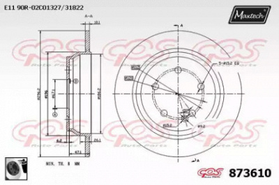 MAXTECH 8736100060 -  Тормозной диск