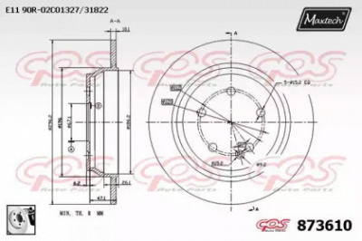 MAXTECH 8736100080 -  Тормозной диск