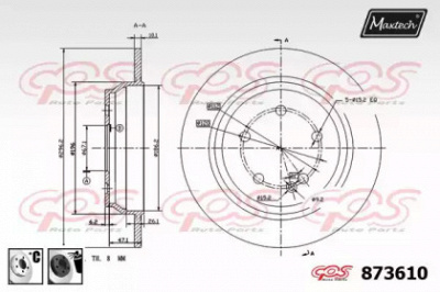 MAXTECH 8736106060 -  Тормозной диск