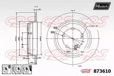 MAXTECH 8736106880 -  Тормозной диск