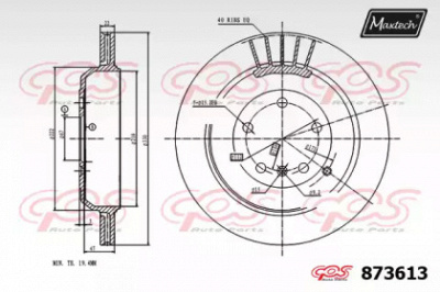 MAXTECH 8736130000 -  Тормозной диск