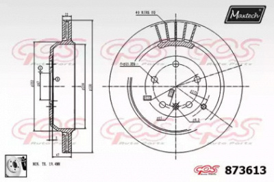 MAXTECH 8736130080 -  Тормозной диск
