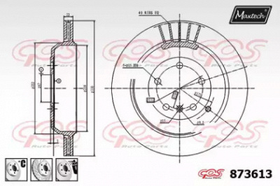 MAXTECH 8736136980 -  Тормозной диск