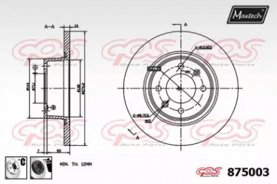 MAXTECH 8750036060 -  Тормозной диск