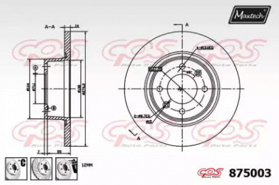 MAXTECH 8750036980 -  Тормозной диск