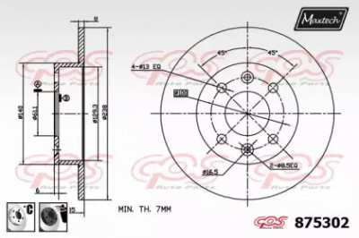 MAXTECH 8753026060 -  Тормозной диск