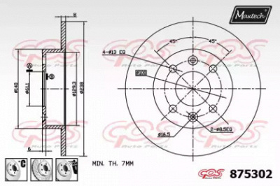 MAXTECH 8753026980 -  Тормозной диск