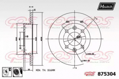 MAXTECH 8753046060 -  Тормозной диск