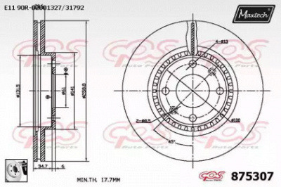MAXTECH 8753070080 -  Тормозной диск