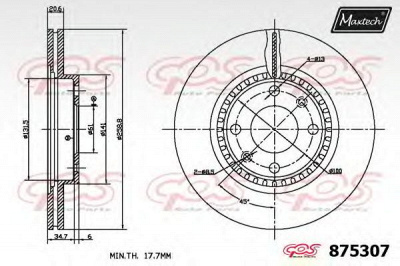 MAXTECH 8753076880 -  Тормозной диск
