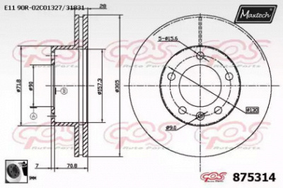 MAXTECH 8753140060 -  Тормозной диск