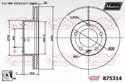 MAXTECH 8753140080 -  Тормозной диск